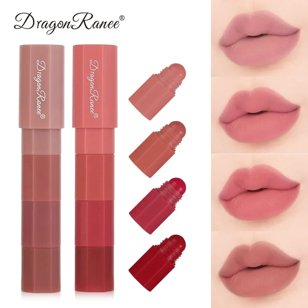 Dragon Ranee 4-in-1 Matte Velvet Lipstick Set – Waterproof Matte Lipstick Set HIP