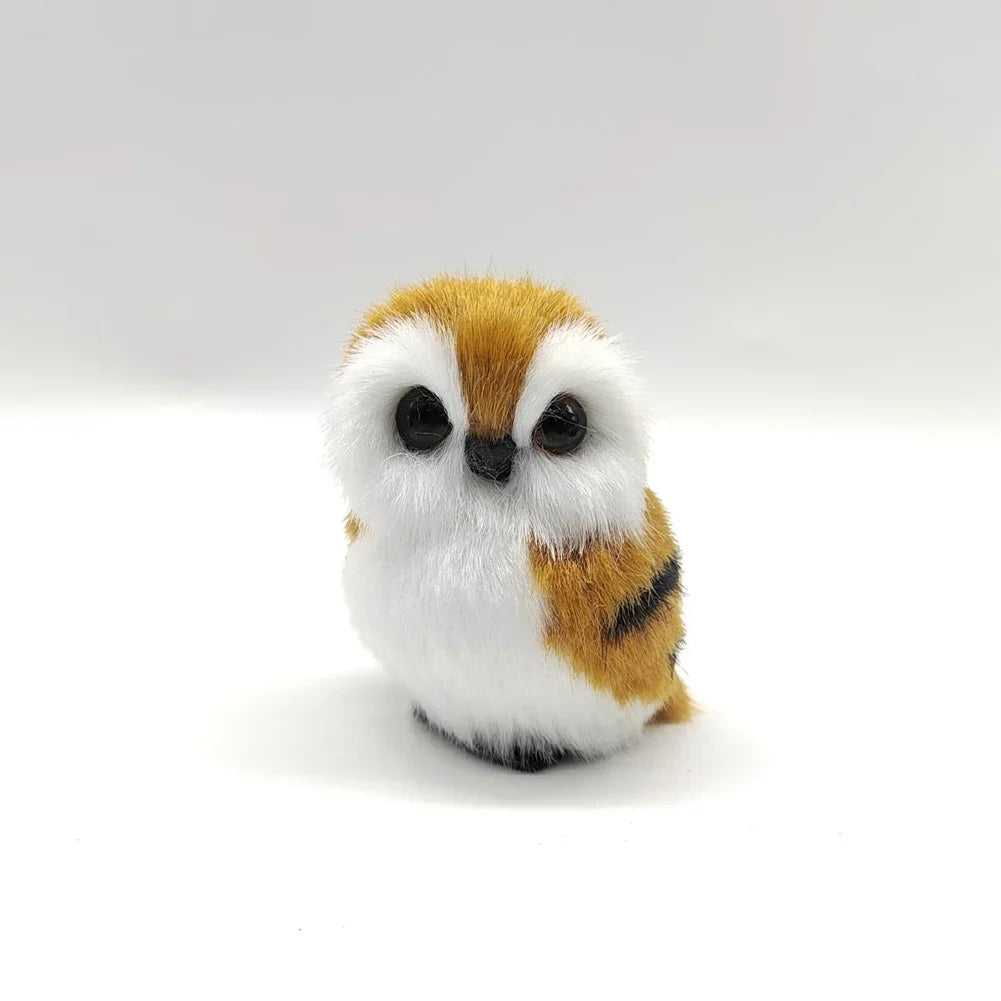 Simulation Owl Ornaments Plush Toys Cute Doll Artificial Fur Toy Christmas Tree Decor Pendant Christmas Gift For Kids Home Decor HIP Brown 1
