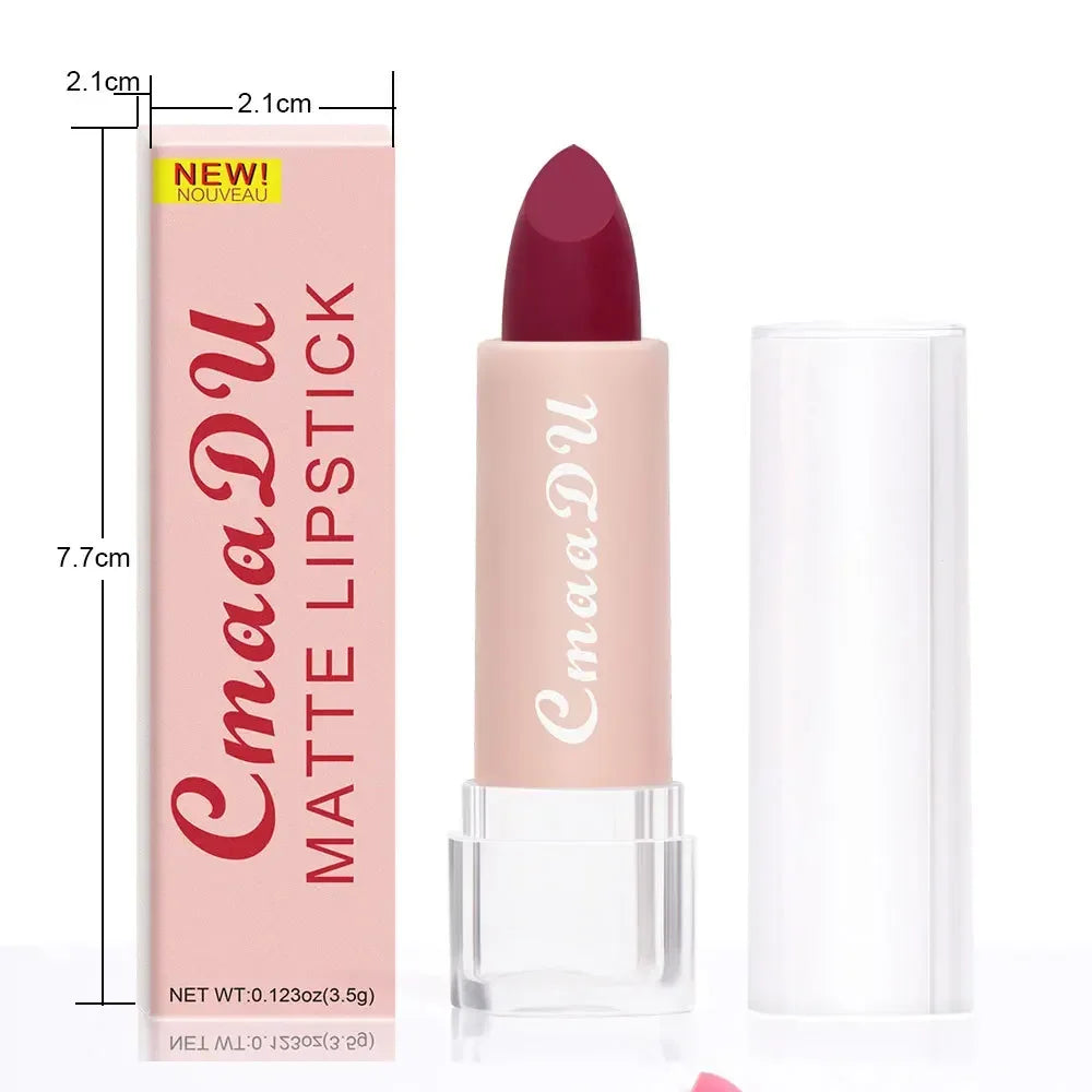 15 Colors Lipstick Waterproof Long Lasting Matte Velvet Mental Beauty Lip Gloss Nude Glitter Lip Gloss Beauty Red Lip Tint New HIP