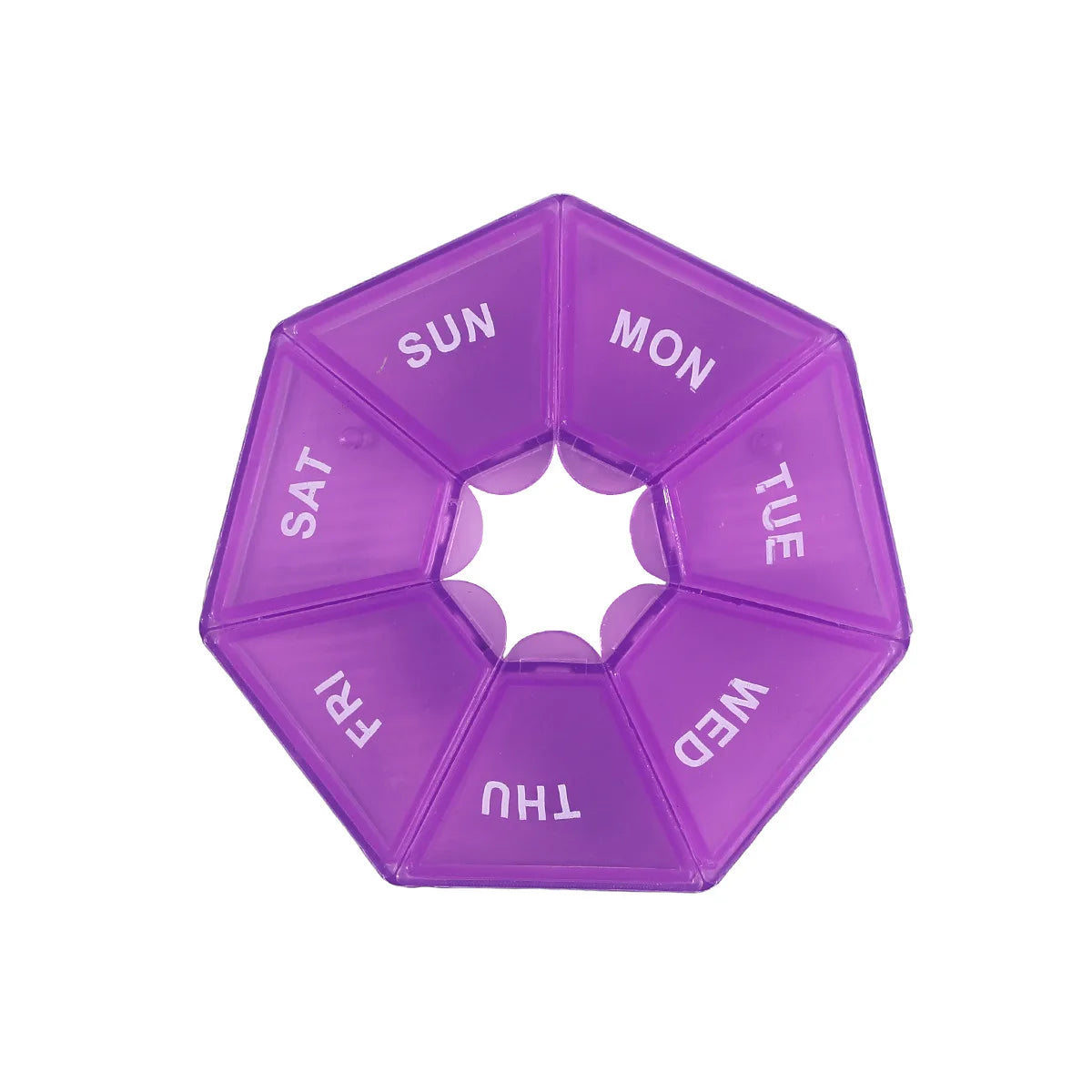New H7-Days Weekly Portable Mini Pill Organizer Box, Portable Travel Pill Case for Medicine, Vitamins & Fish Oil Tablets HIP Purple