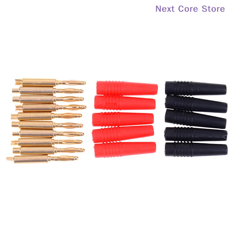 10-Pack 2mm Gold-Plated Banana Plug Solder Connectors Banana Plug Connector HIP