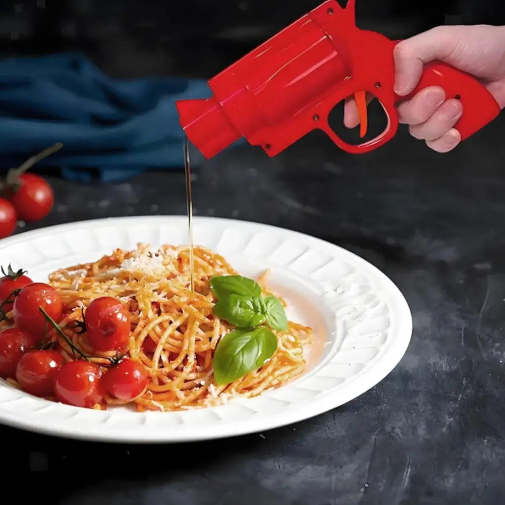 Creative Kitchen Gun Seasoning Bottle Plastic Sauce Bottle Condiment Dispenser Squeeze Sauce Bottle Cooking Baking Tools HIP