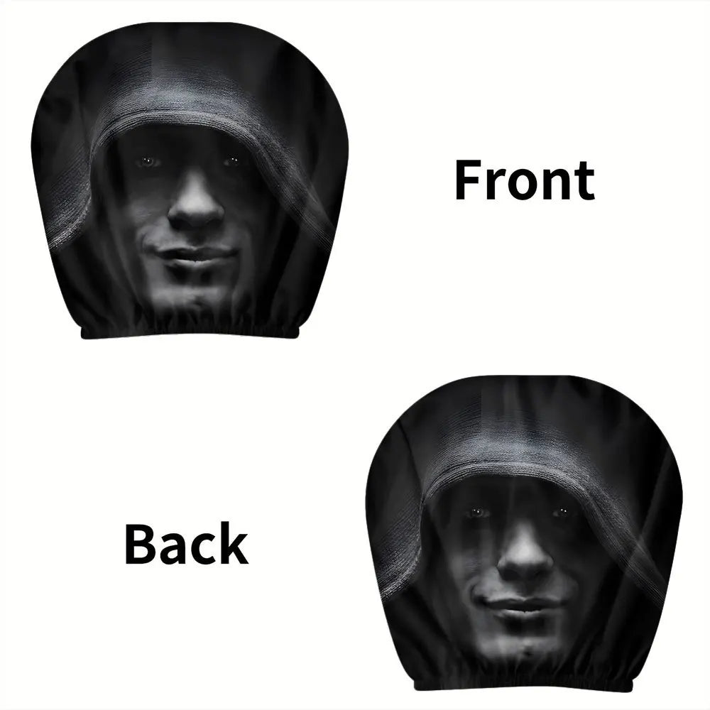 Dark Aesthetic Portrait Car Headrest Covers – Set of 2 Car Headrest Covers HIP 1