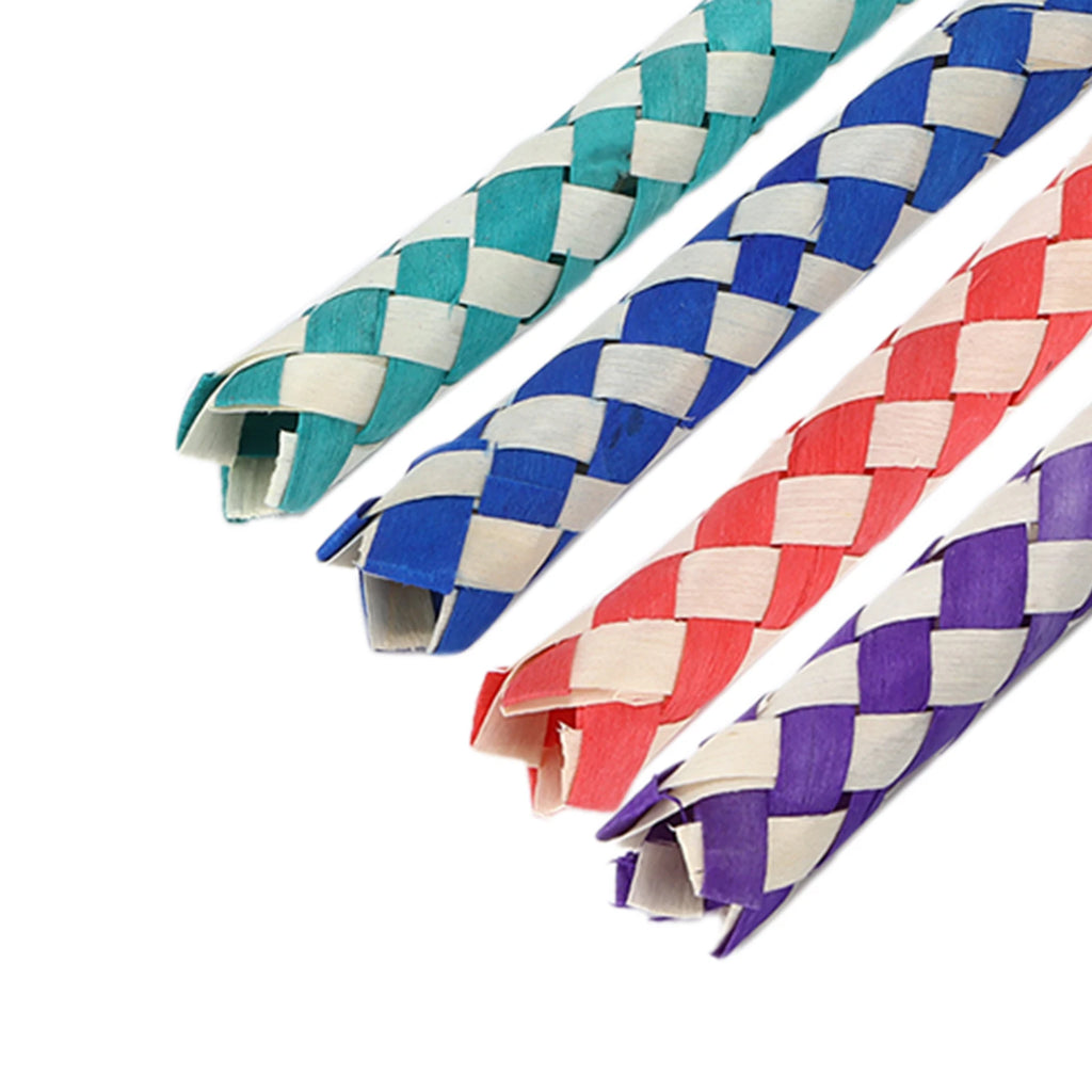 24pcs Finger Traps Birds Parrots Chew Toy Chinese Bamboo Traps DIY for Kids Parties Chinese Bamboo Traps Bamboo HIP