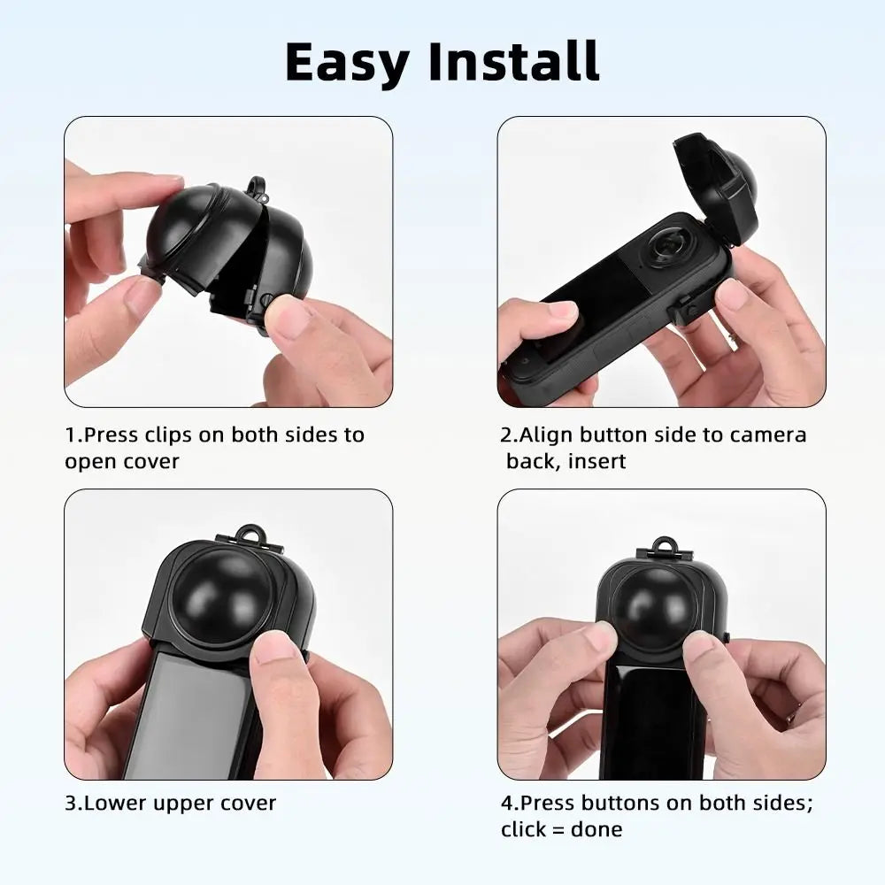 ABS Flip Lens Cap Protector for Insta360 X5 – Shockproof Camera Lens Cap HIP