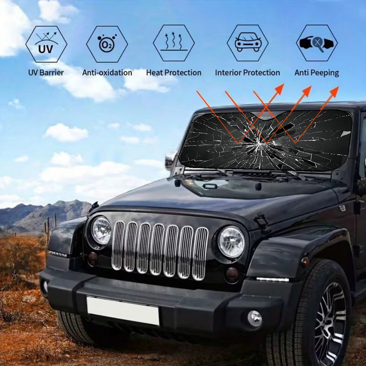 Foldable Car Windshield Sunshade – UV Blocker & Shade Car Sunshade HIP