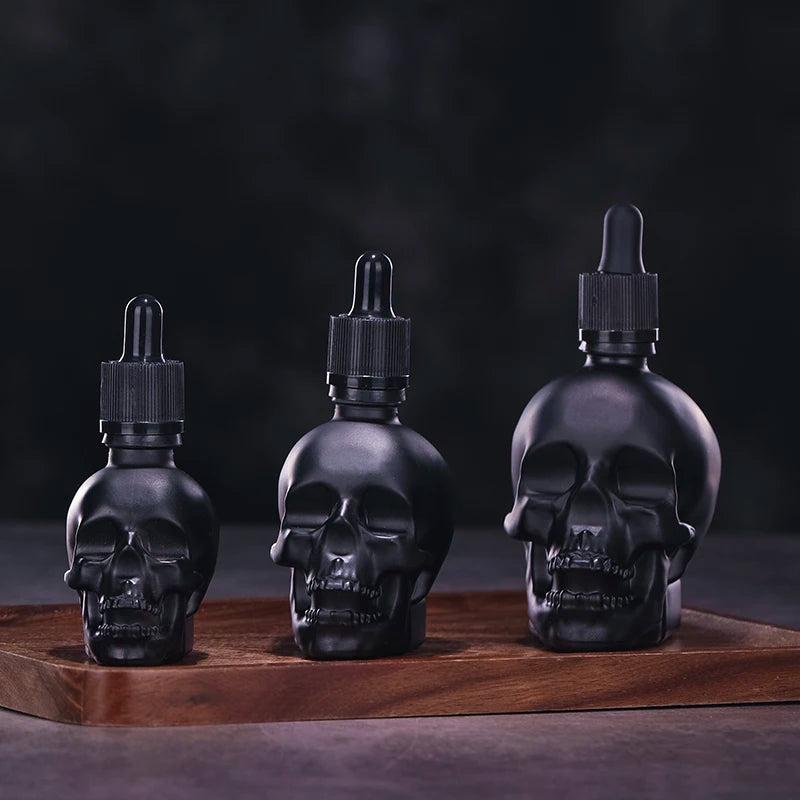 Skull Glass Bitters Dropper Spray Bottle 30/60/120ml Glass Bitters Bottle HIP