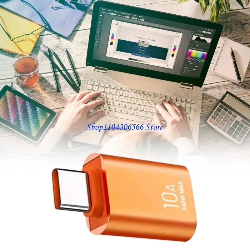 USB-C to USB 3.0 Adapter | 10Gbps & 240W Fast Charging USB-C Adapter HIP