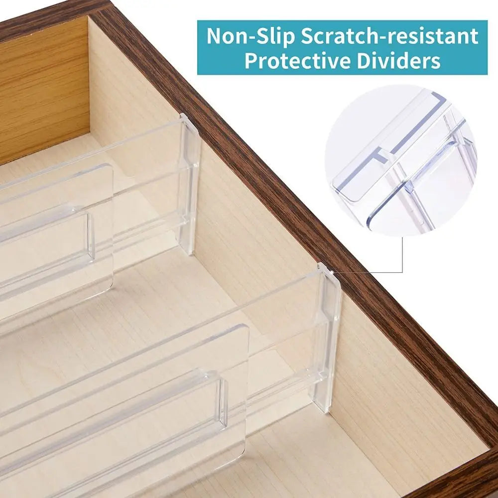 Adjustable Clear Drawer Divider Organizer – ABS Separator Drawer Divider Organizer HIP