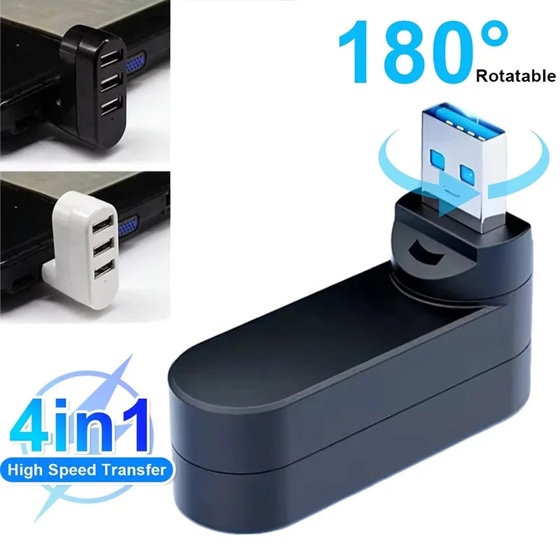 4-Port USB 3.0 Hub with Type-C – Fast Data Transfer Splitter USB Hub Splitter HIP