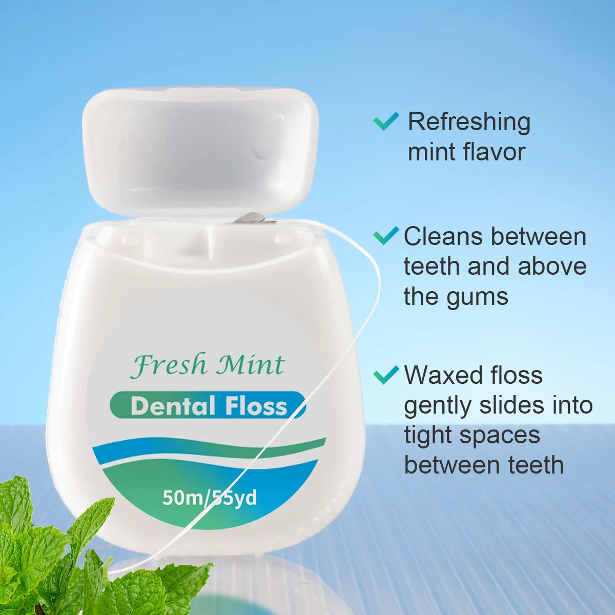 RUZOFO Mint Dental Floss Roll 50M – Interdental Cleaning Dental Floss Roll HIP
