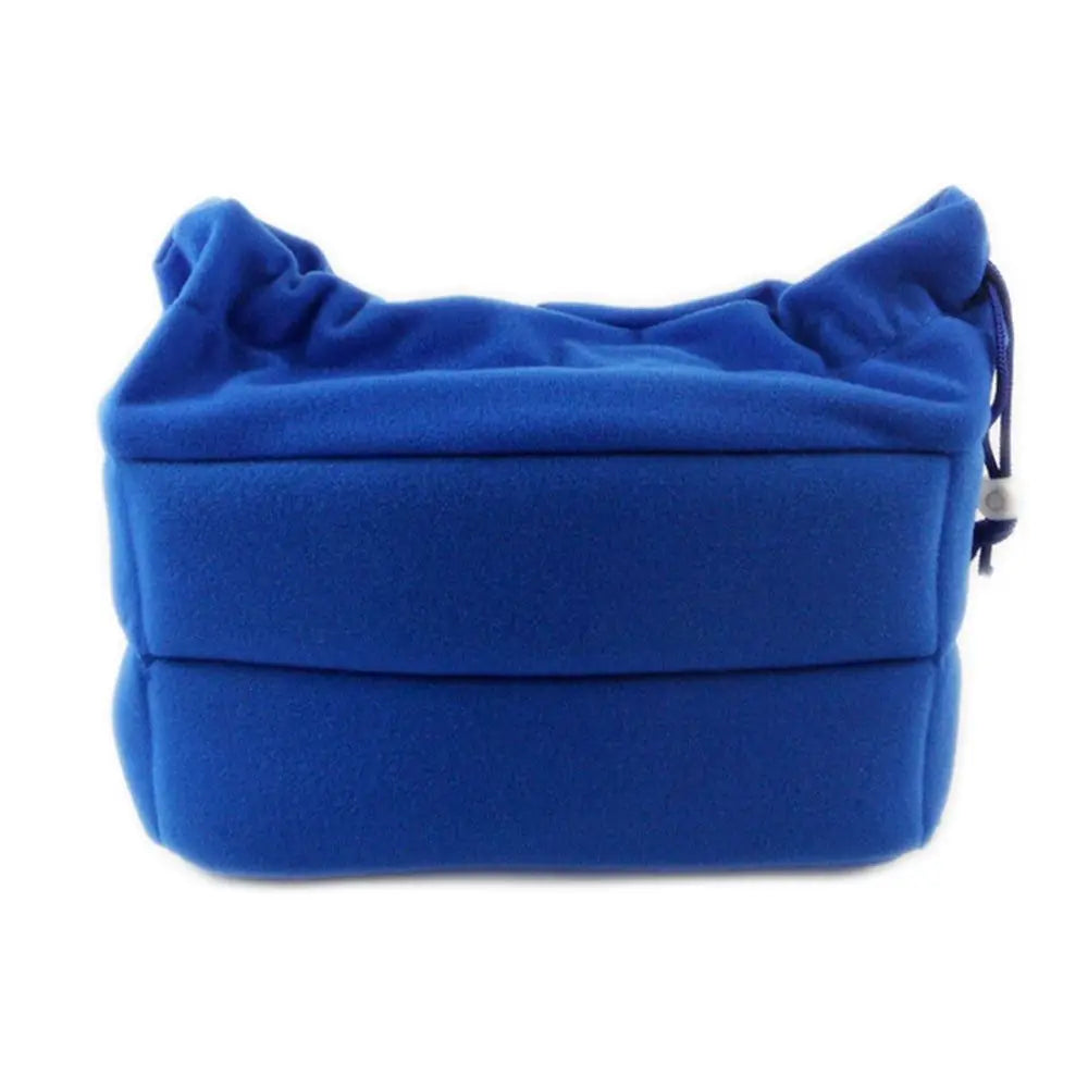 Velvet Camera Insert Bag – Padded Partition Lens Pouch Camera Insert Bag HIP blue
