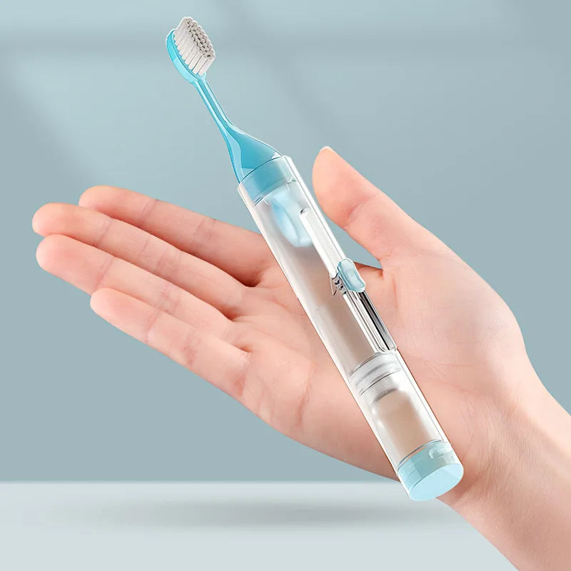 1PC Portable Folding Toothbrush Travel Toothbrush Set Creative Tooth Clean Tools Can Hold Toothpaste HIP