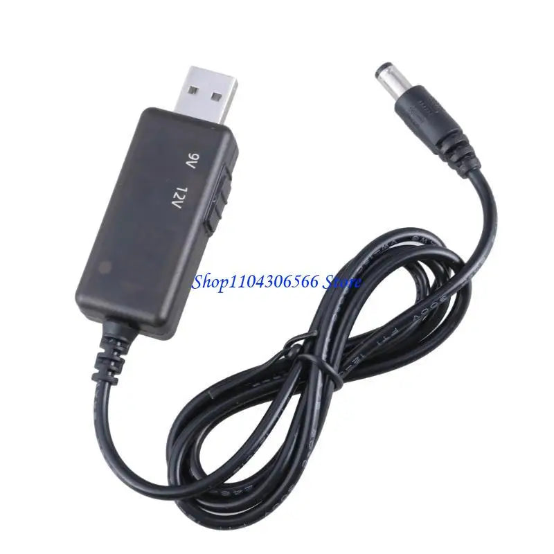 USB to DC Power Adapter Cable – 5V to 9V/12V, LED Display, 8 Tips DC Power Adapter Cable HIP