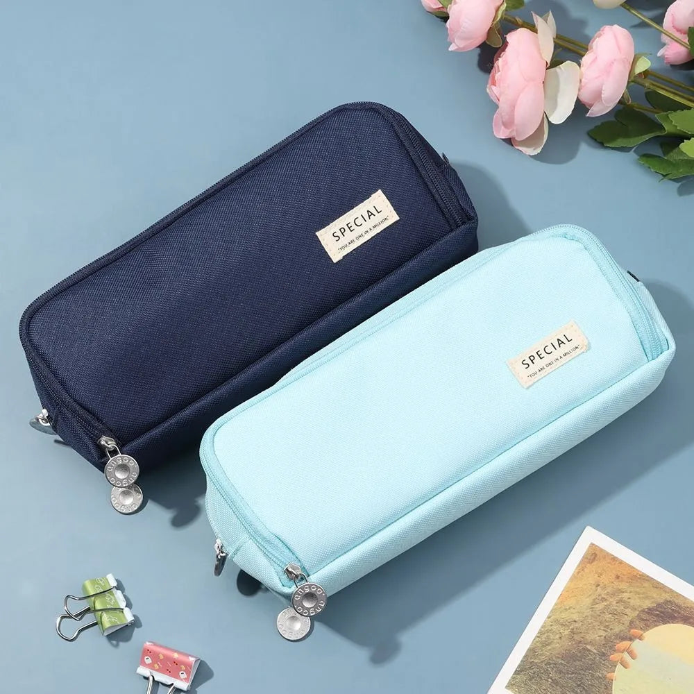 Large 3-Compartment Pencil Case – Oxford Fabric Pen Bag Pencil Case HIP
