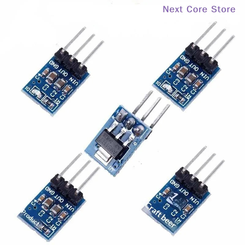 AMS1117 3.3V LDO Linear Regulator Power Module – 1/3/5 Pcs Voltage Regulator Module HIP