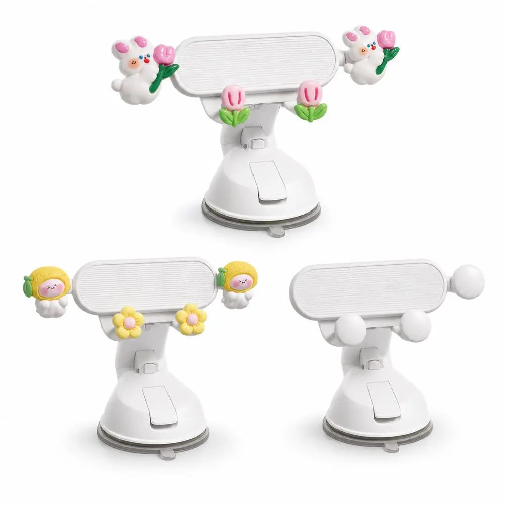 Cartoon Car Dashboard Phone Holder – Gravity Clamp & Suction Car Phone Mount HIP