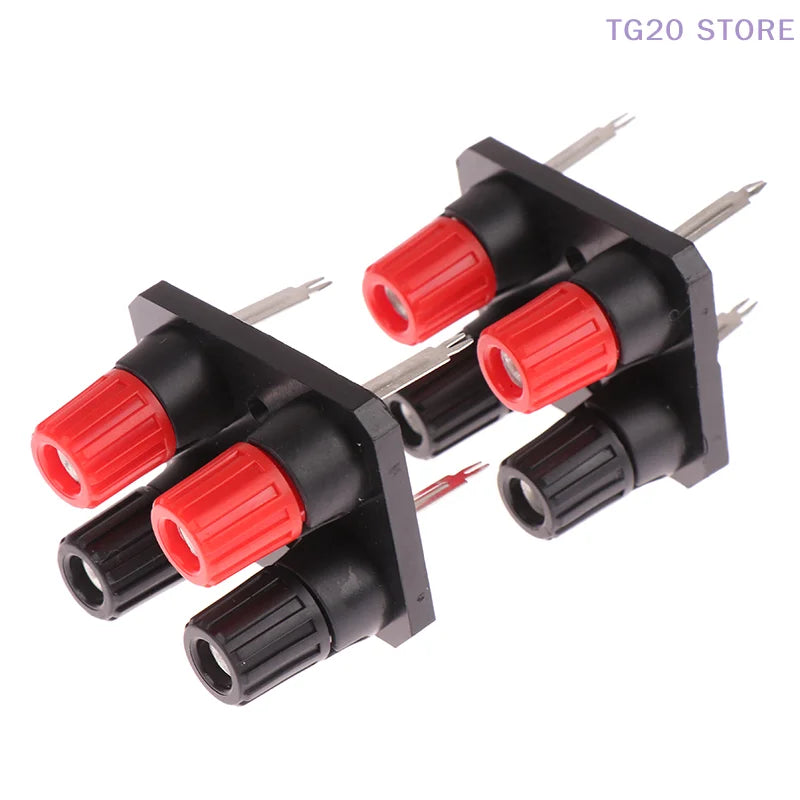 2-Pack Banana Jack 4-Pin Speaker Amplifier Terminal WP4-10 Speaker Terminal Socket HIP