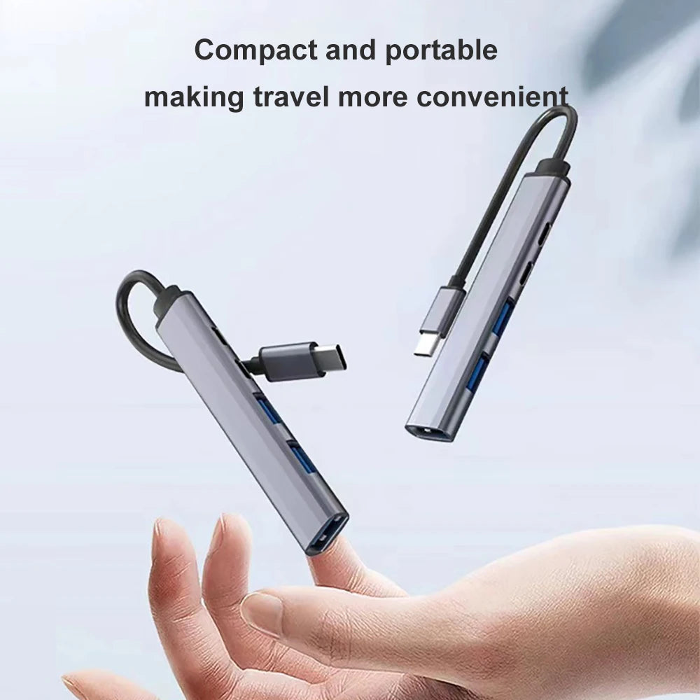 5-in-1 USB-C Hub PD 65W | USB 3.0 Splitter Adapter USB-C Hub Adapter HIP