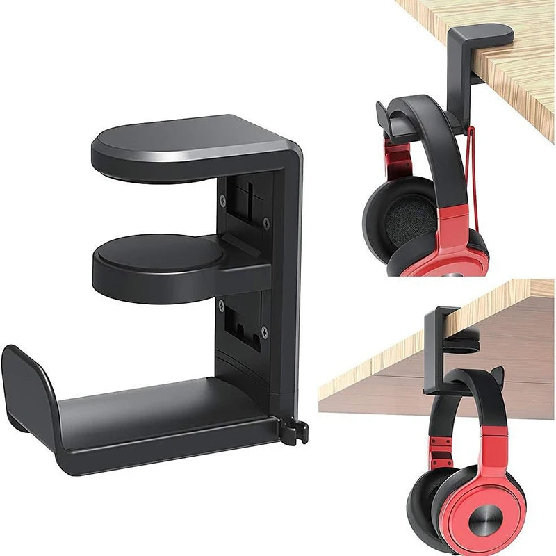 360° Rotating Gaming Headset Stand Desk Clamp Hook Mount Headset Stand Mount HIP