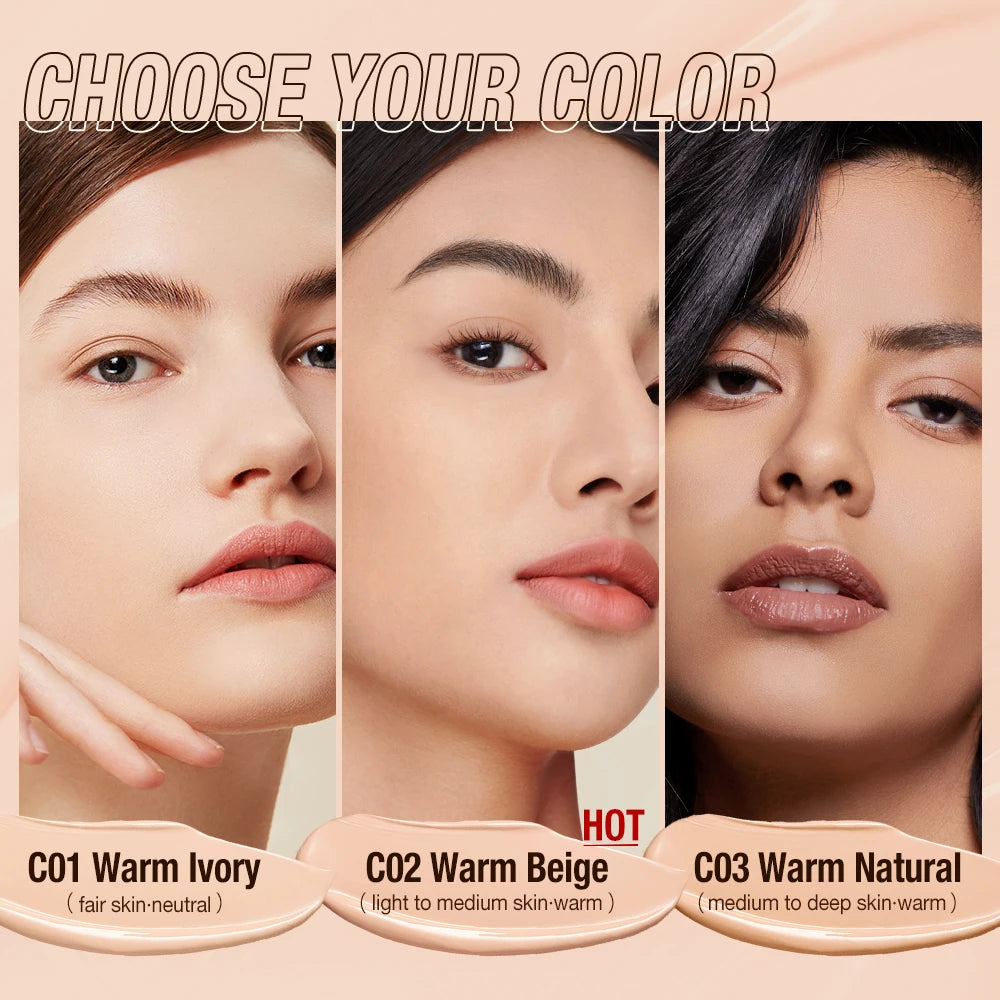 O.TWO.O Liquid Foundation Cream Face 30ml High Coverage Makeup Base Soft Mist Locking Waterproof Concealer Makeup Foundation HIP