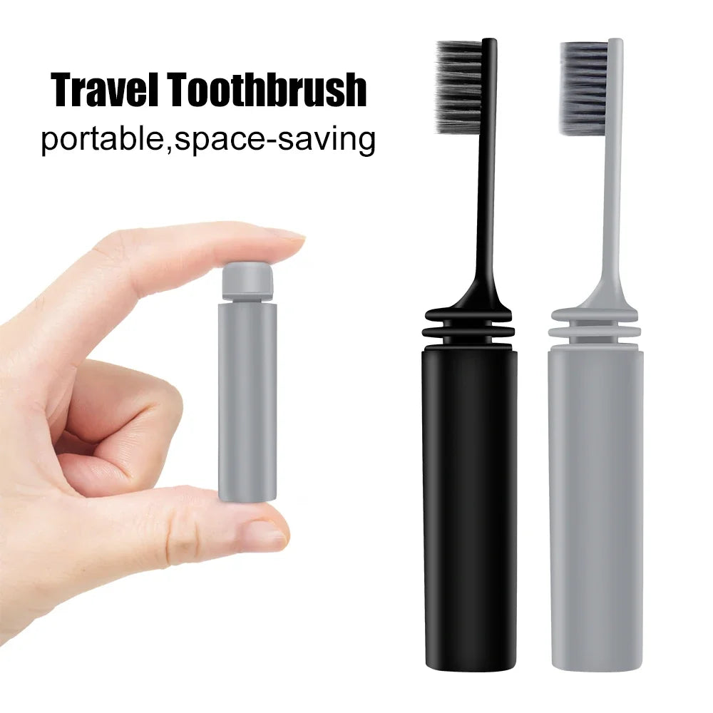Travel Toothbrush Outdoor Camping Portable Folding Small Tooth Brush Traveling Toothbrushes for Adults Teeth Brushes HIP