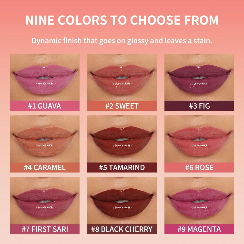 Staining Lip Oil Kulfée Lip Gloss Stain Two In One Long Lasting Deep Hydration Moisturizing Non Sticky Waterproof Lip Cosmetics HIP