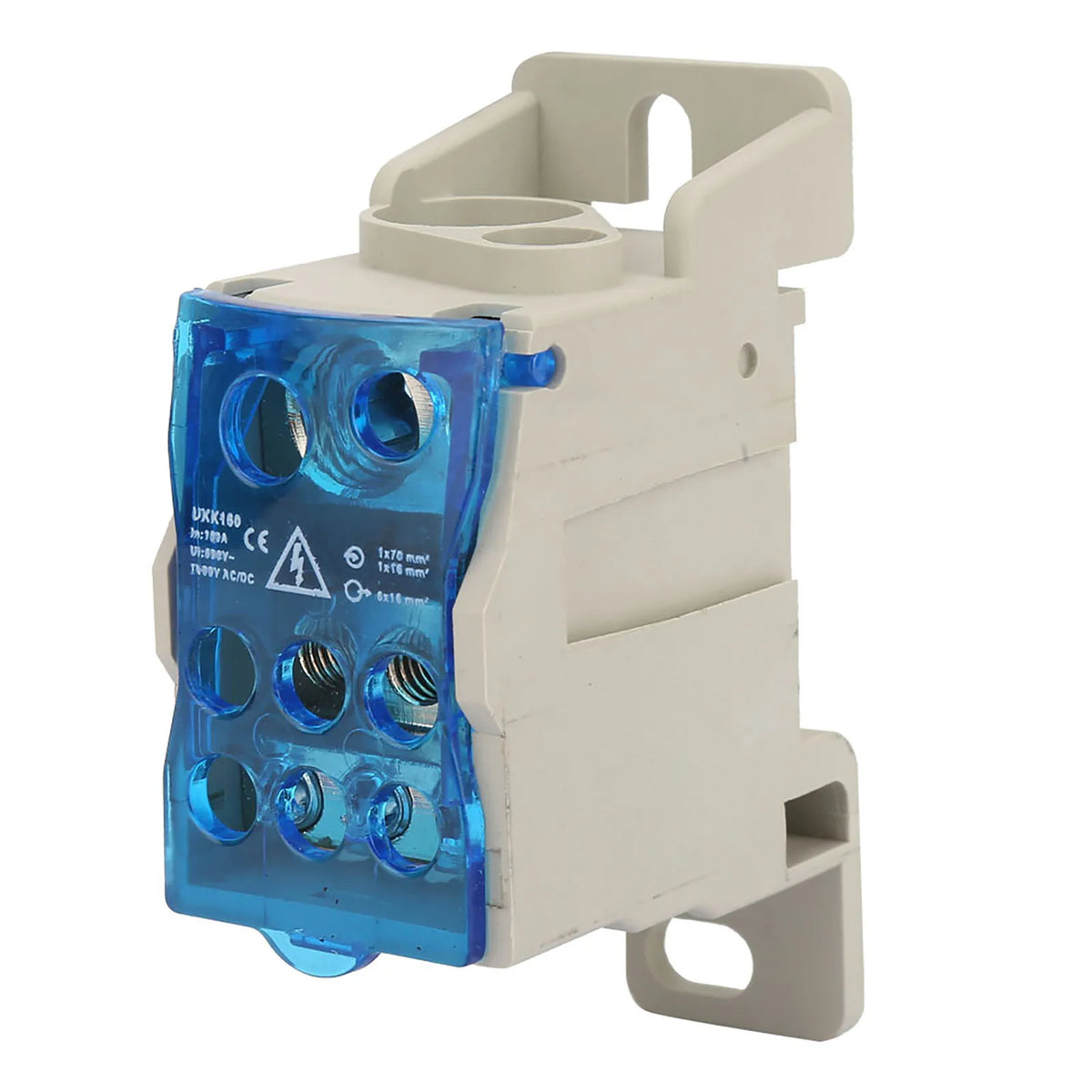 Din Rail Terminal Block Distribution Box Electric Wire Connector Power Junction Box UKK-160A Block Distribution Box HIP