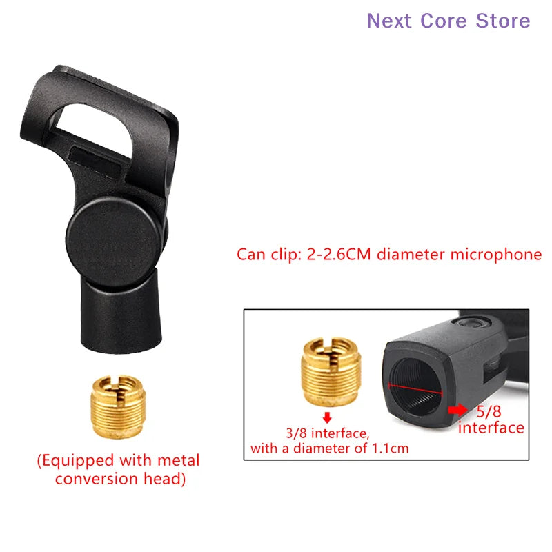 Universal Adjustable Microphone Clamp Clip Holder with Adapter Microphone Clamp Clip HIP