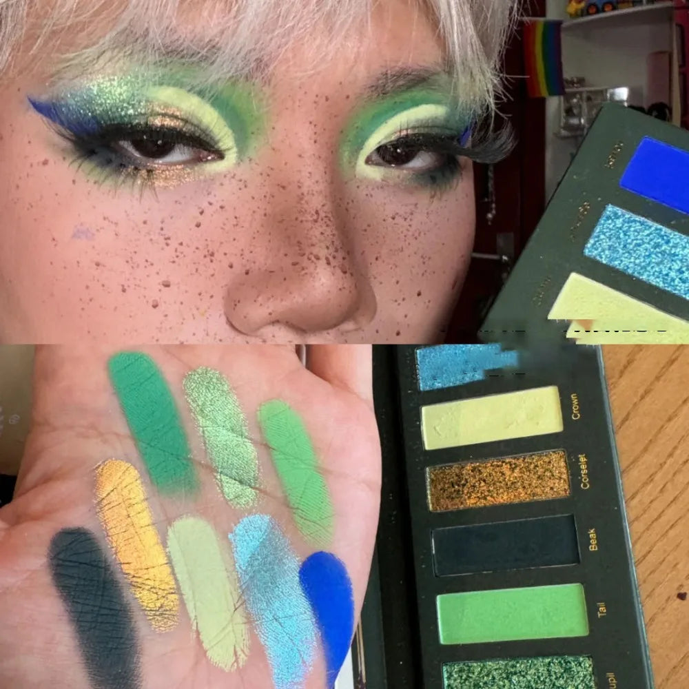 Oil Painting Eyeshadow Palette 8 Color Punk Smokey Multicolored Chrome Hypnotic Shimmer Dreamland Eye Shadow Festival Makeup HIP