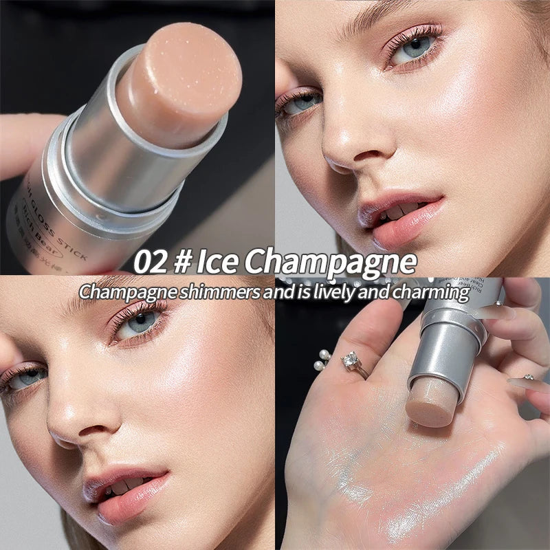 Wet and Shiny! Highlighter Stick Brightens the Eyes and Contours the Eyes with Pearlescent Silkworms to Create a Natural and Thr HIP Color02