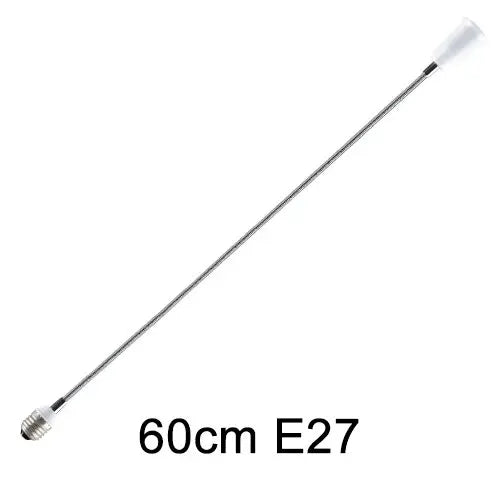 Flexible E27 to E27 Lamp Base Holder Bulb Socket Adapter 6/9/15/20/30/35/60cm Extension Light Socket Converter Fitting 110V 220V HIP 60CM E27 to E27