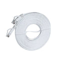 Flat Cat6 Ethernet Cable RJ45 Patch Cord 1000Mbps | SEamopar Ethernet Patch Cable HIP White 10m