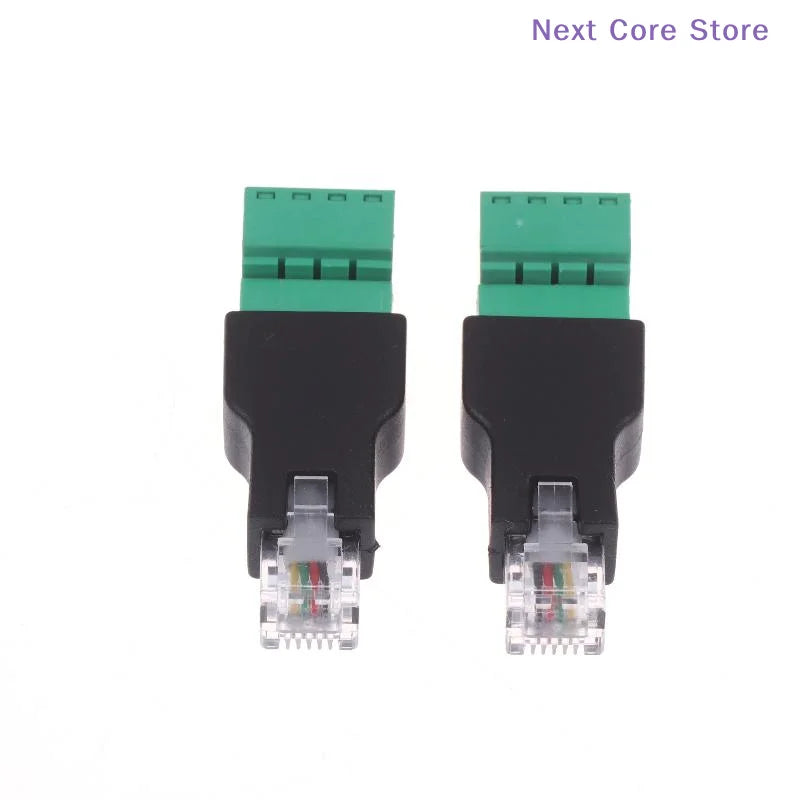 RJ11 6P4C Male to 4-Pin Screw Terminal Adapter | 1–2 Pack Phone Cable Adapter HIP