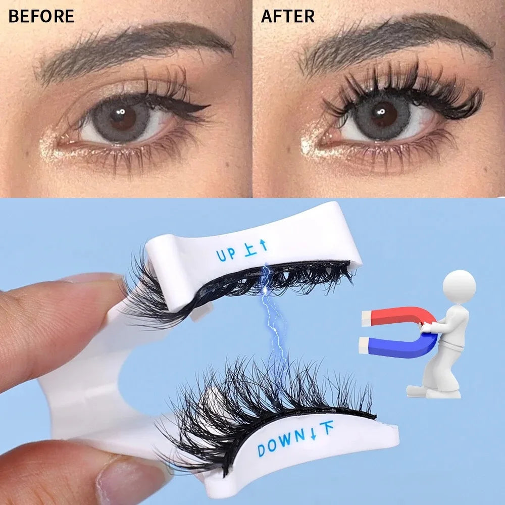 1Pcs Magnetic Eyelashes Extension Applicator False Eyelashes Tweezer Curler Clips Clamp 3D Mink Eyelash Tweezer Professional New HIP