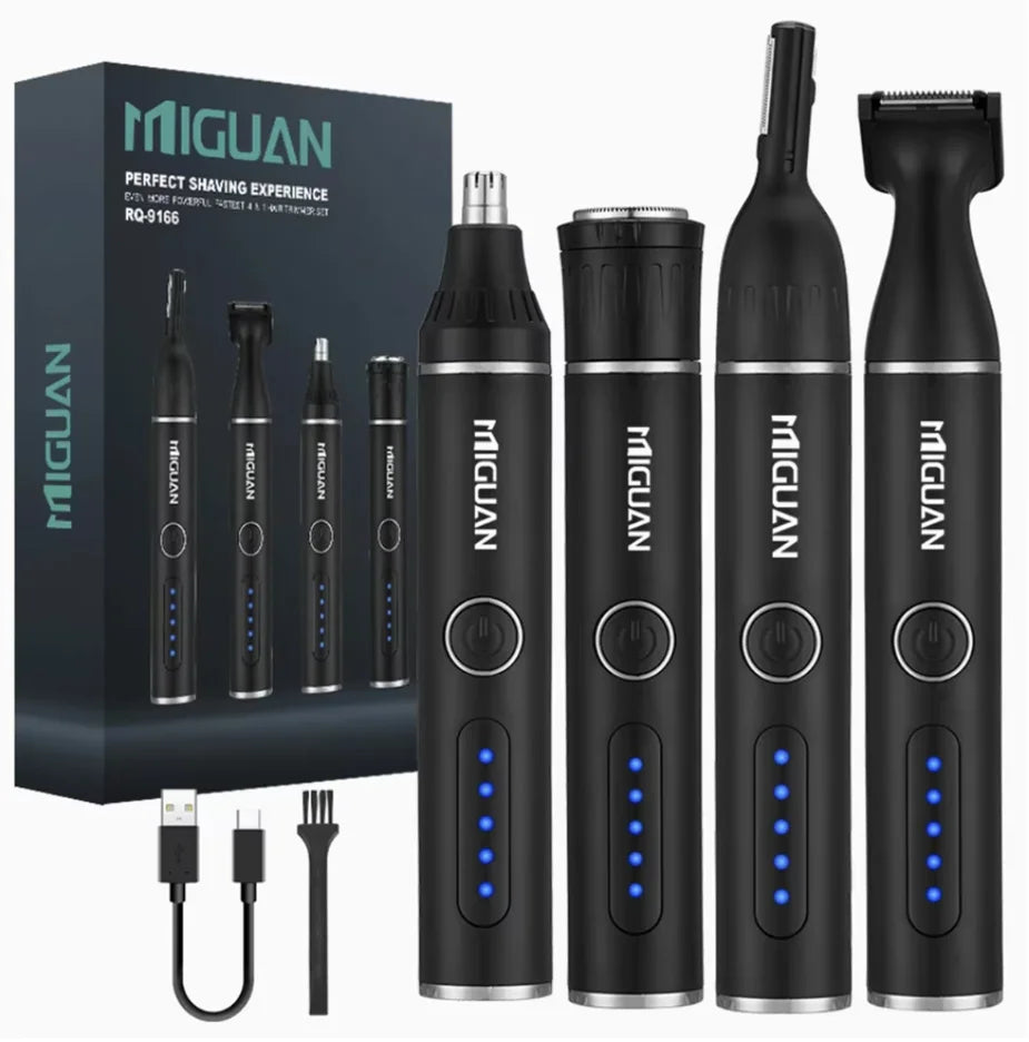 2-in-1 Rechargeable Electric Nose & Ear Hair Trimmer – Unisex Nose & Ear Trimmer HIP black 1