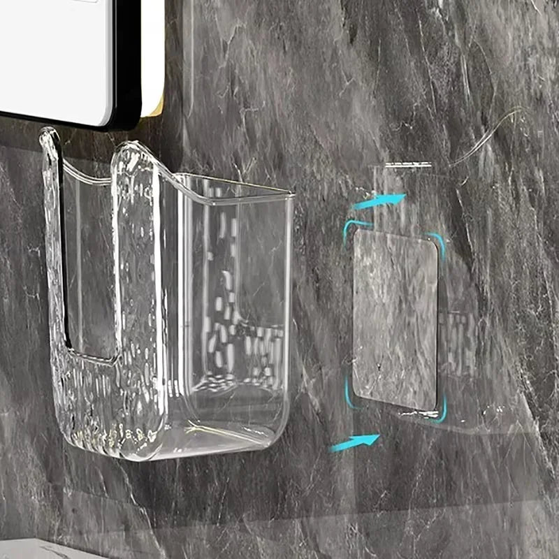 Wall-Mounted Wet Tissue Box – No-Drill Transparent PP Holder Tissue Box Organizer HIP