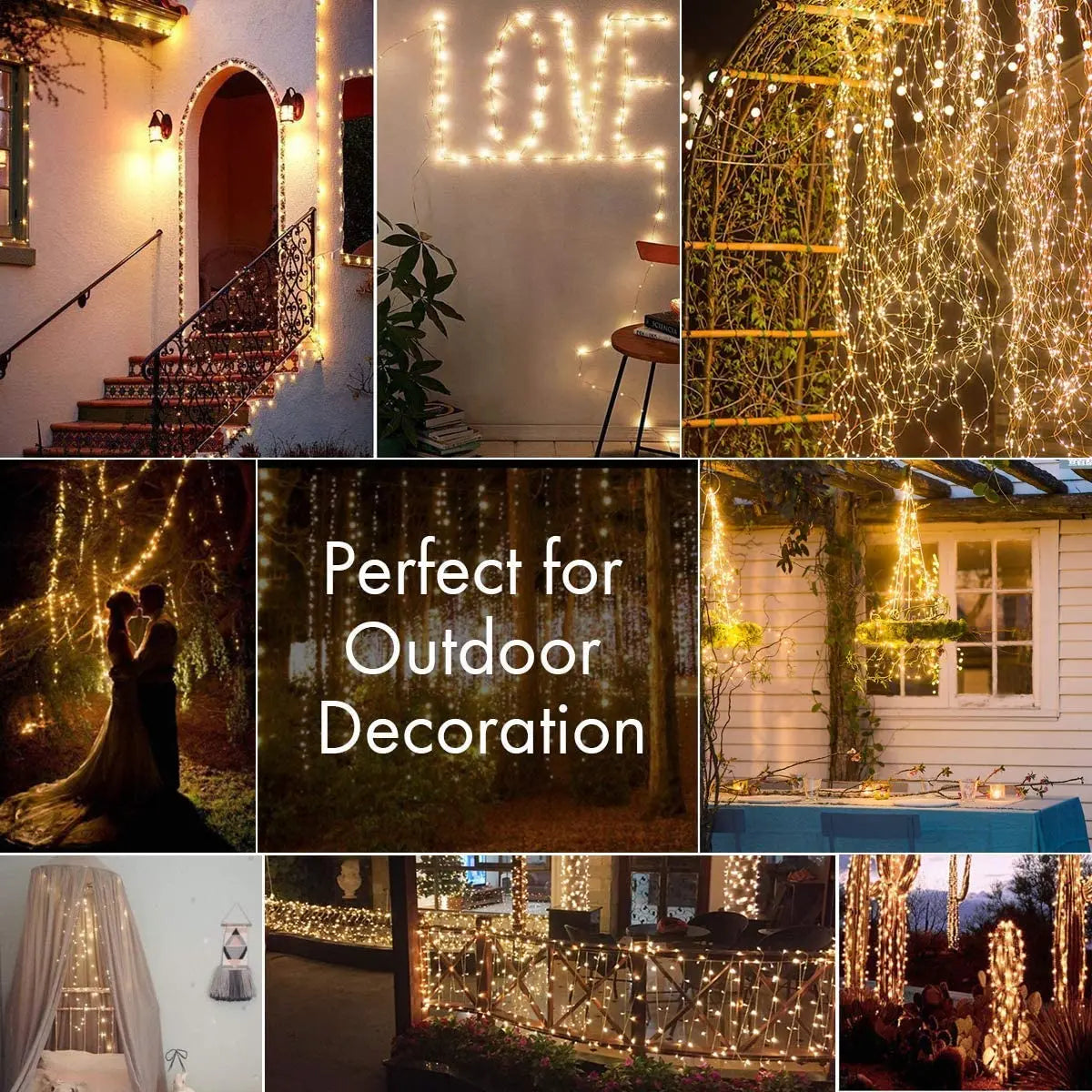 2-Pack 300 LED Solar Fairy String Lights – 8 Modes Outdoor Solar String Lights HIP