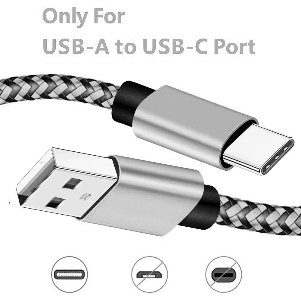 USB-C Nylon Braided Fast Charging Cable – 1m, 2m & 3m USB-C Charging Cable HIP