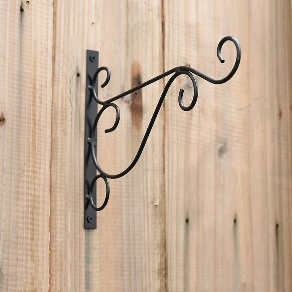 Hanging Bracket Hooks Hanger Wall Bird Flower Garden Pot Basket Planter Lantern Metal Feeder Chime Wind Mount Hook HIP
