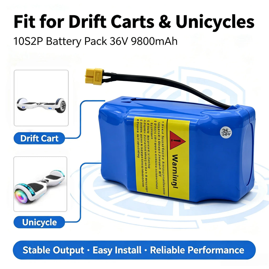 36V 9800mAh Li-Ion Battery Pack for Hoverboard & Scooter Li-Ion Battery Pack HIP China Mainland 1pcs battery