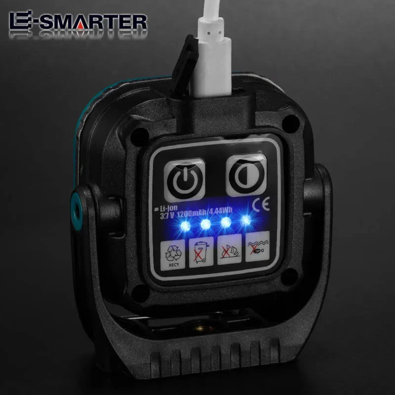 ESMARTER 600-Lumen USB Rechargeable LED Work Light Flashlight LED Work Light HIP