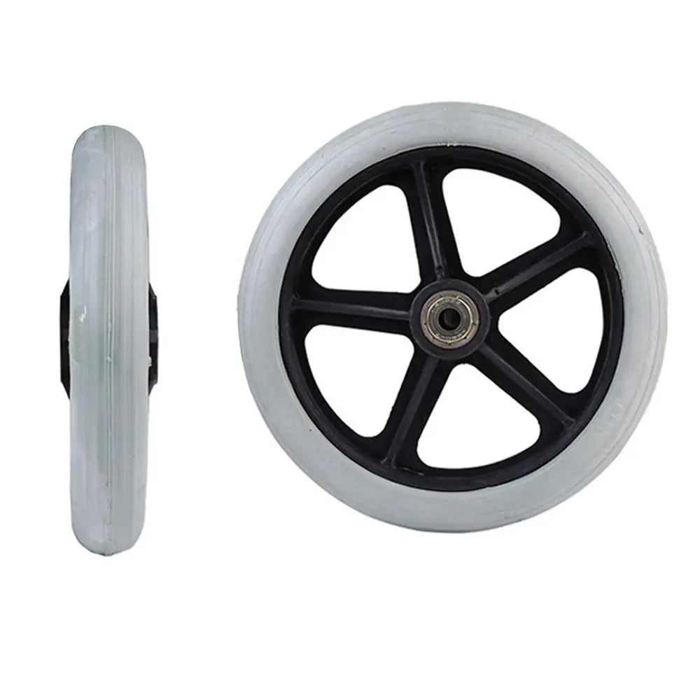 6/7/8 Inch Wheelchair Front Castor Solid Tire Replacement Wheel Wheelchair Castor Wheel HIP 7inch-Grey