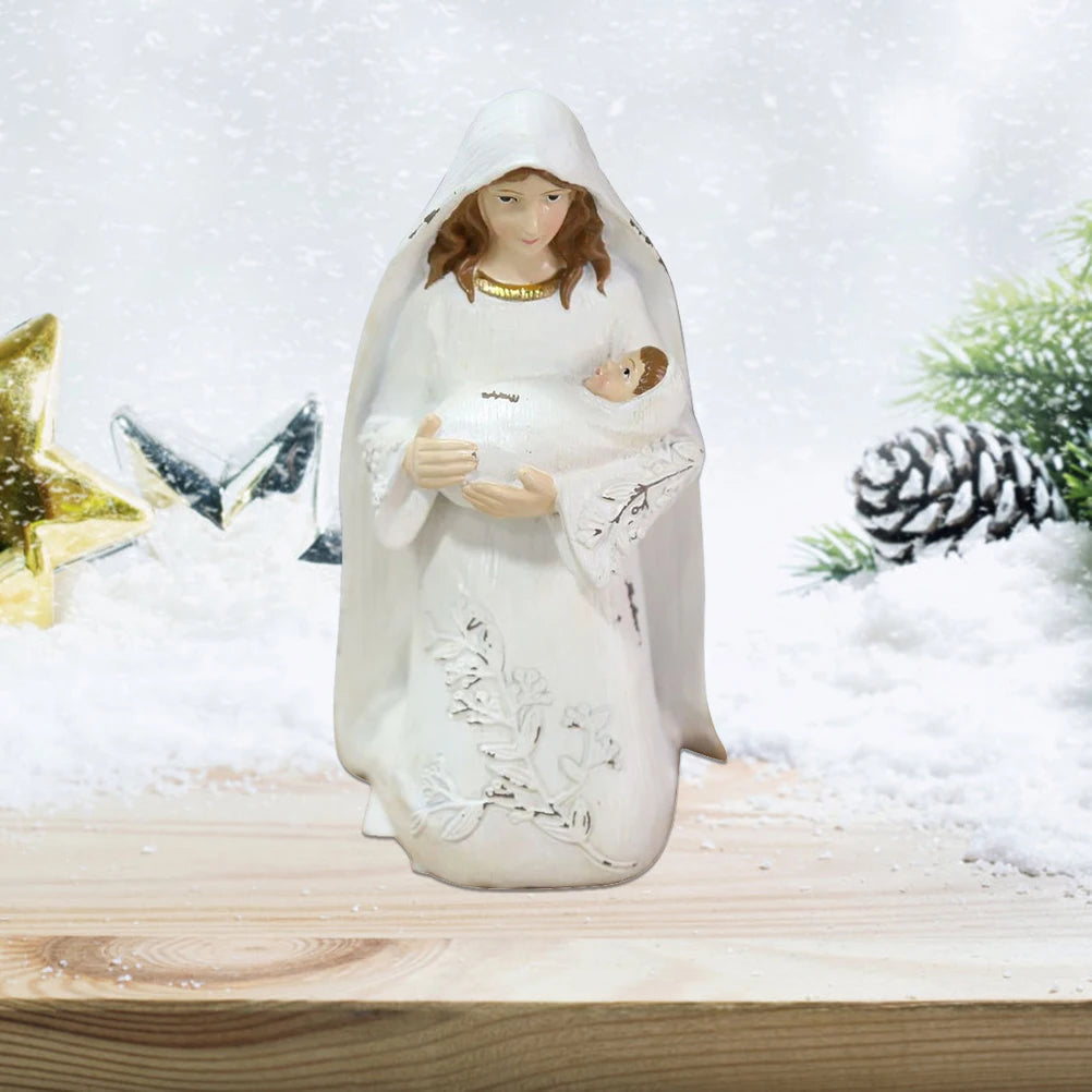 Christmas Nativity Figures Ornaments Resin Craft Traditional Nativity Scene Figures Resin Figures Statue Christ Birth of Jesus O HIP