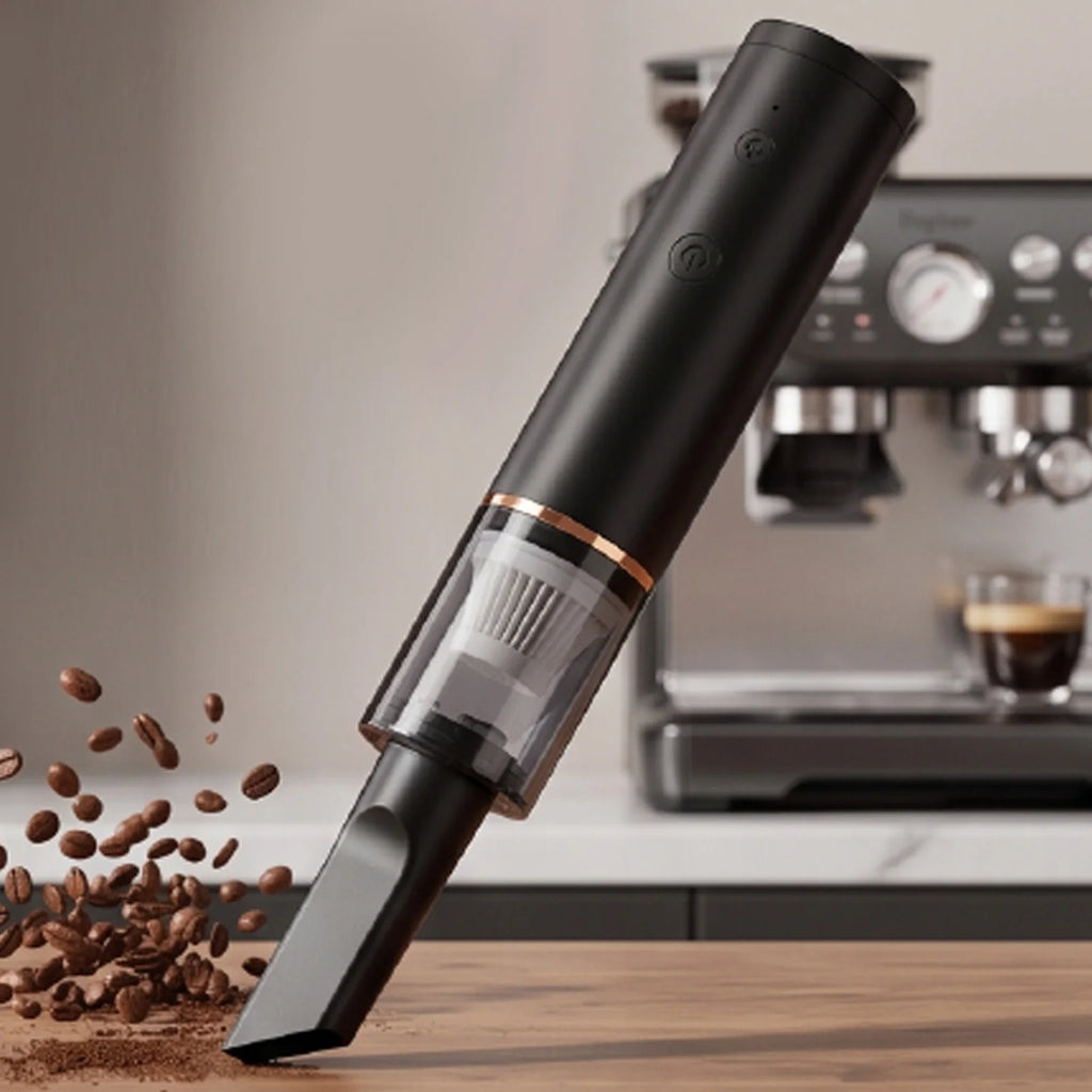 Mini Coffee Grinder Vacuum Cleaner Handheld Cordless Rechargable Soft Brush Coffee Powder Cleaner for Home Travel Use HIP
