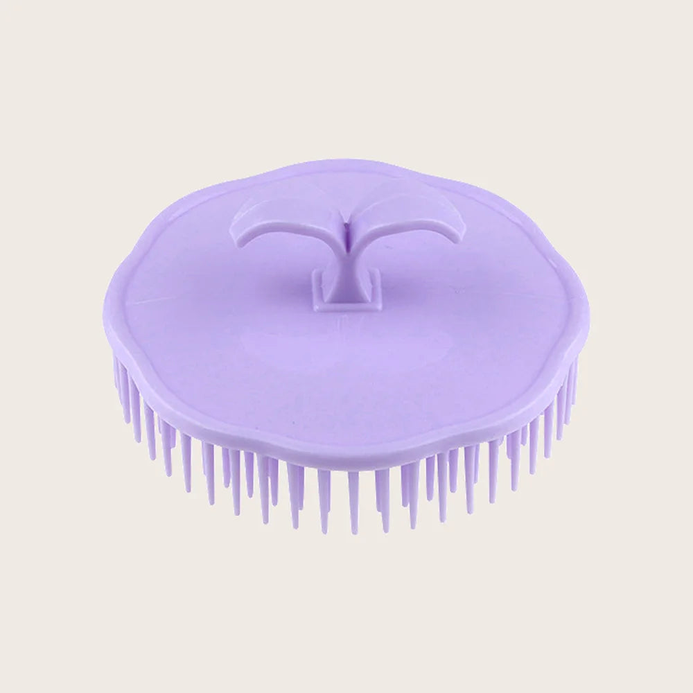 Silicone Scalp Massage Shampoo Brush – Hair Root Cleanser Scalp Shampoo Brush HIP Purple