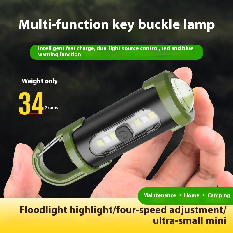 ESMARTER Mini COB Keychain Flashlight – 450 Lumen EDC Torch Keychain Flashlight HIP