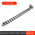 Wire Spine Cable Sleeve – Clamp-On Vertebrae Snake Design Cable Management Sleeve HIP Silver 2