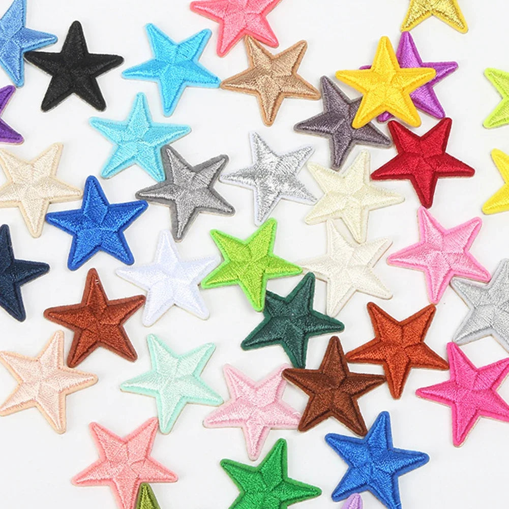 10 Pcs Small Star Embroidery Iron Patch Stickers DIY Clothing Decoration and Repair Clothing Patches Clothing Sewing Supplies HIP