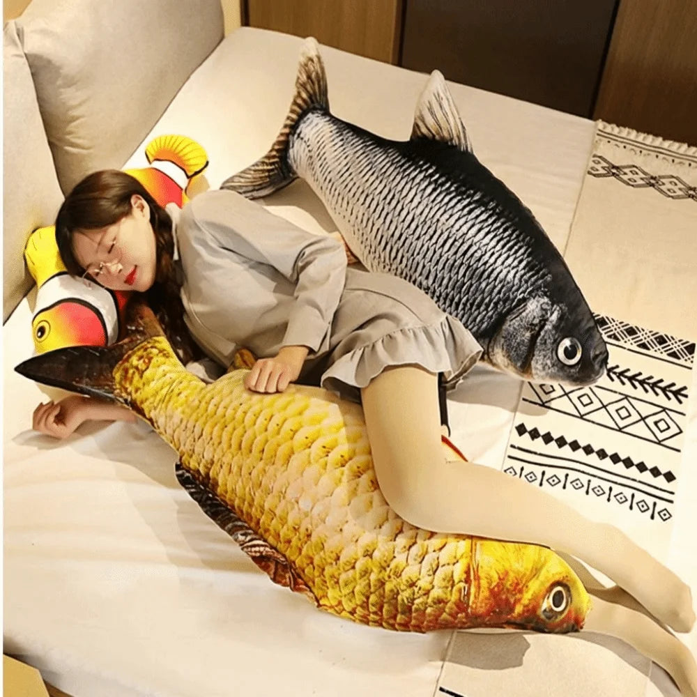 3D Realistic Fish Plush Toy – Giant Soft Stuffed Animal Pillow Fish Stuffed Plush Toy HIP